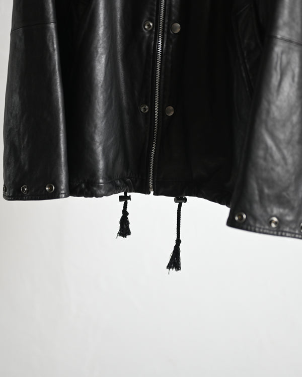 leather ns jkt, fade black