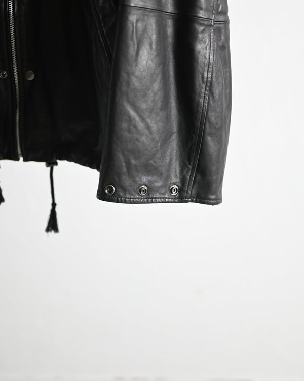 leather ns jkt, fade black