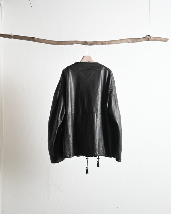 leather ns jkt, fade black