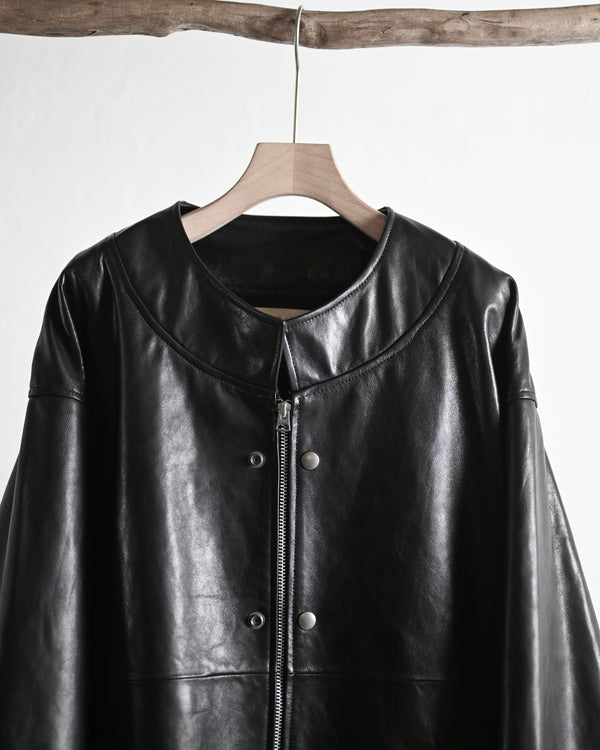 leather ns jkt, black