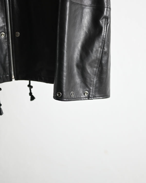 leather ns jkt, black