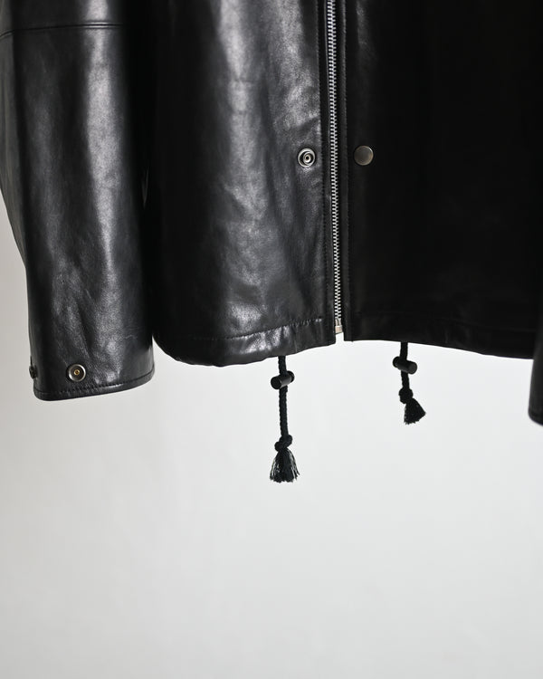 leather ns jkt, black