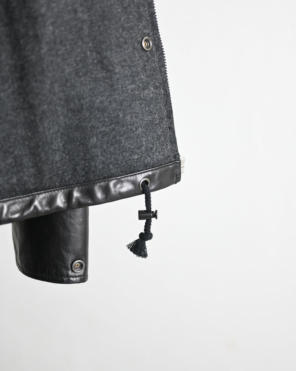 leather ns jkt, black