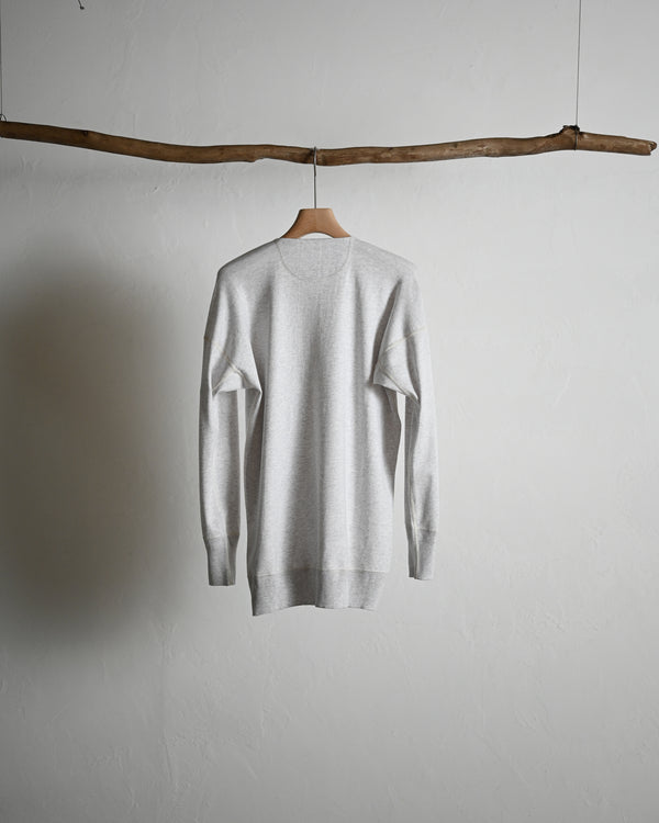 WHITE HEATHER / HENLEY NECK LONG SLEEVE