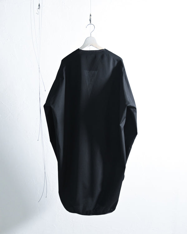 Narrowing Long Cardigan, Exclusive "size7", Black finx cotton.-KIMURA-COELACANTH