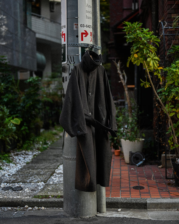 OVERSIZED LONG COAT, thorn-proof wool