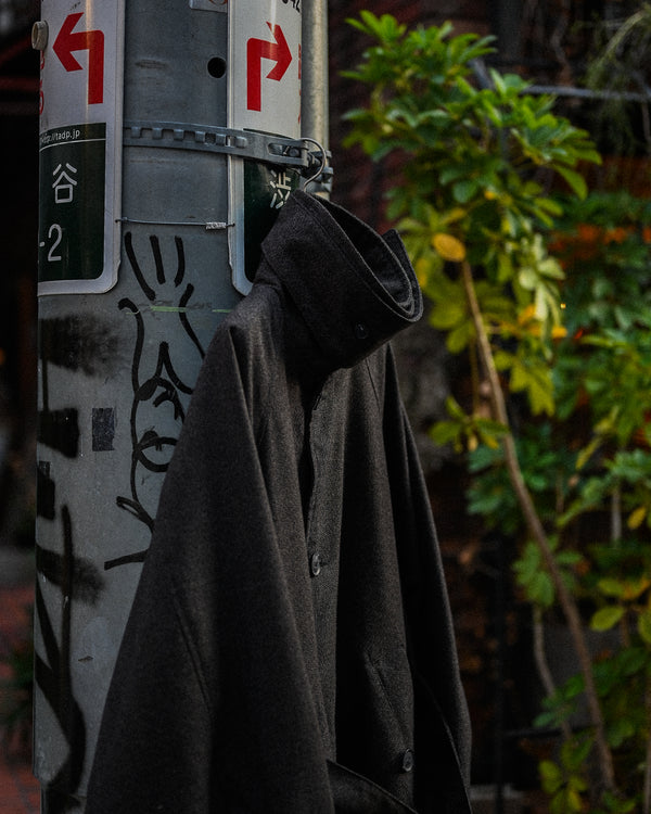 OVERSIZED LONG COAT, thorn-proof wool