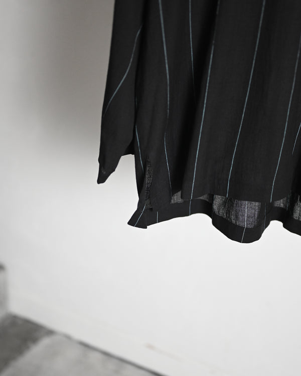 Pin-stripe KhadiCotton Long Pullover