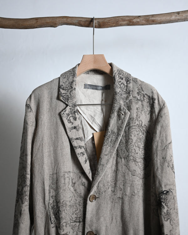 2B print jacket, safiran linen