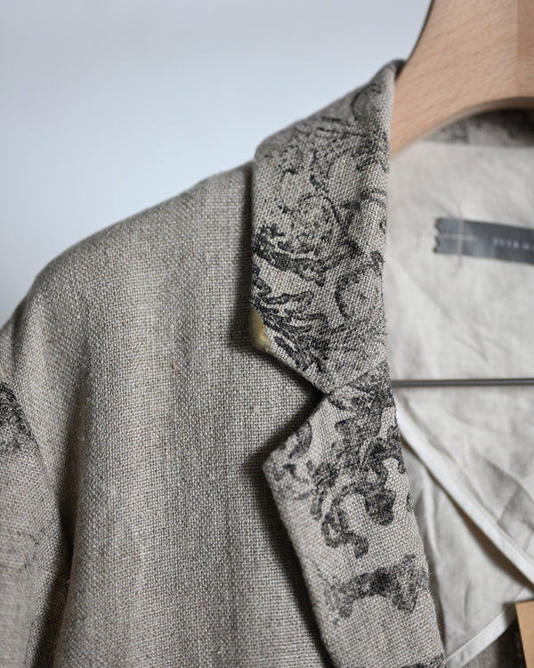2B print jacket, safiran linen
