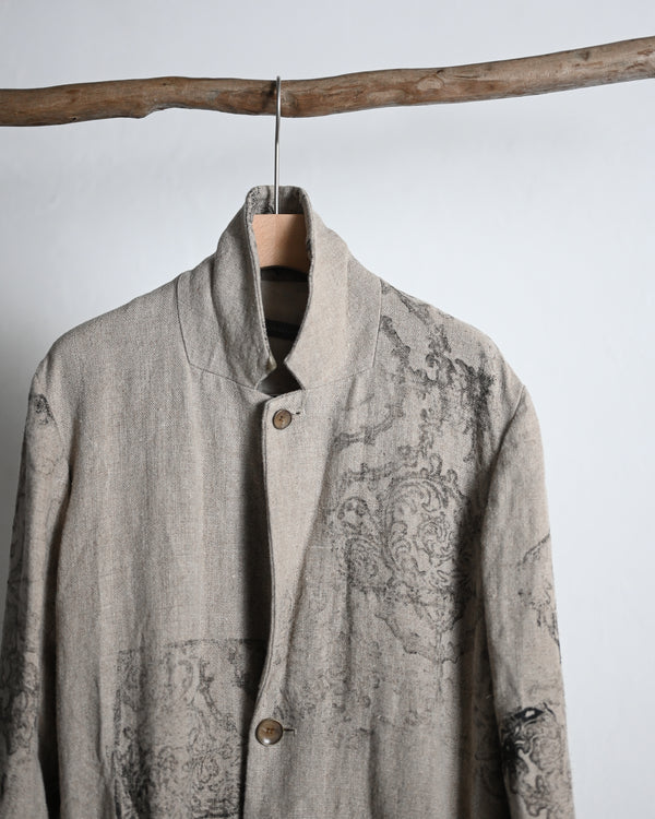 2B print jacket, safiran linen