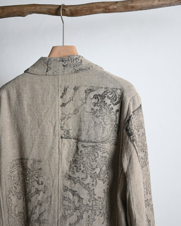 2B print jacket, safiran linen