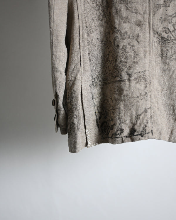 2B print jacket, safiran linen