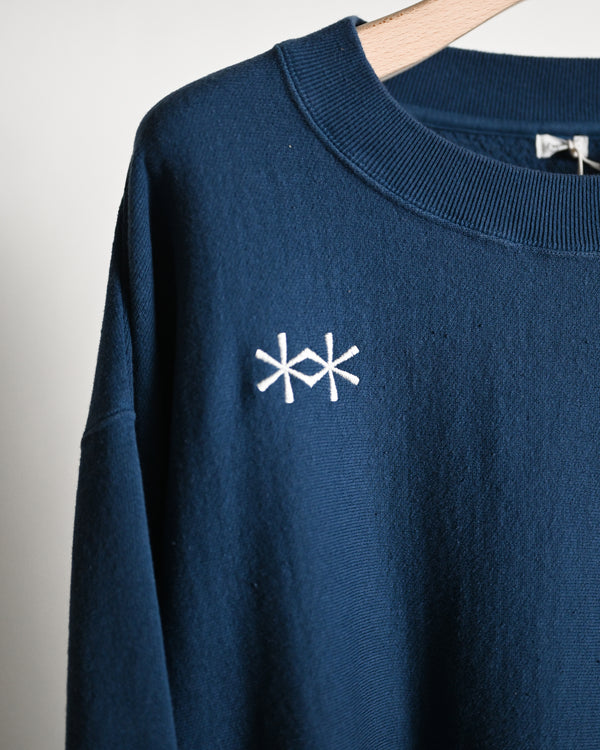 Overdyed Sweat Shirts "Holding Flowers", cyan