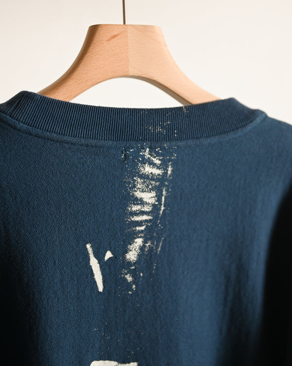 Overdyed Sweat Shirts "Holding Flowers", cyan