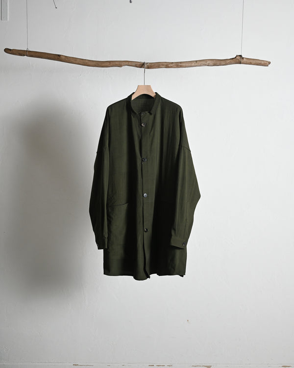 Uneven Dyed Pasted Shirt Coat