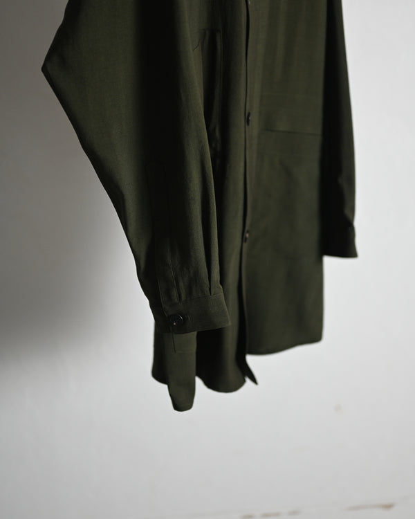 Uneven Dyed Pasted Shirt Coat