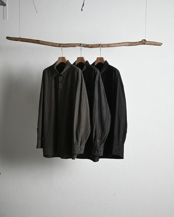 REGULAR COLLAR SHIRT, natural garment dye