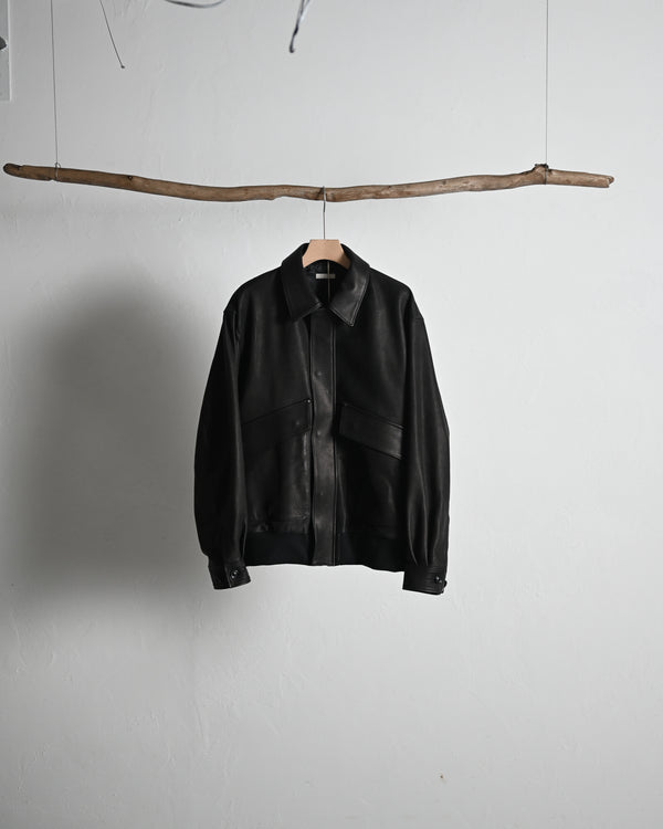 CALF LEATHER FLIGHT JKT