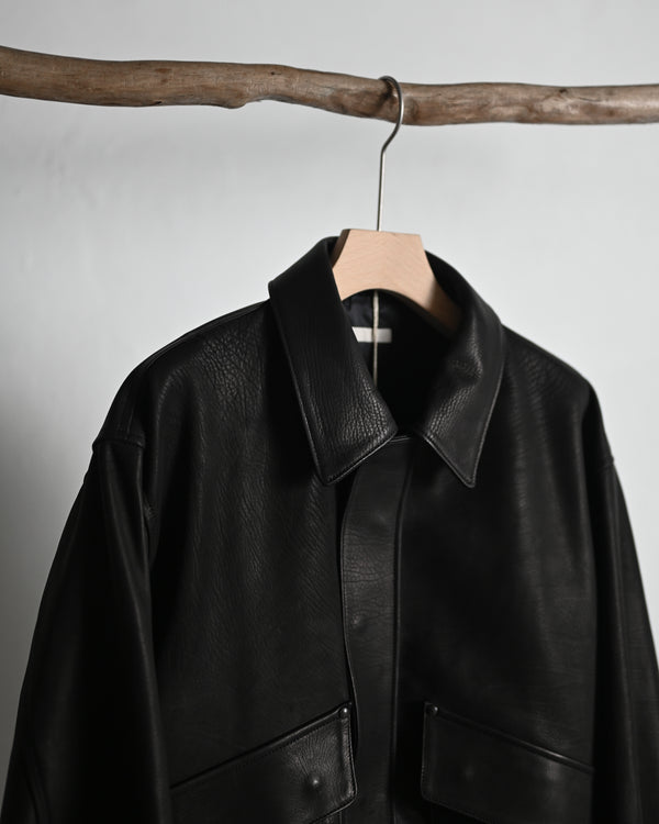 CALF LEATHER FLIGHT JKT