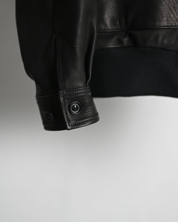 CALF LEATHER FLIGHT JKT