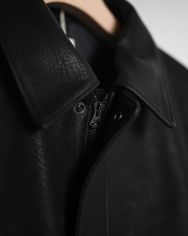 CALF LEATHER FLIGHT JKT