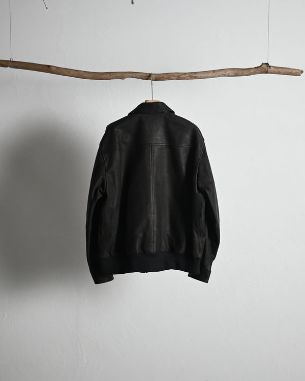 CALF LEATHER FLIGHT JKT