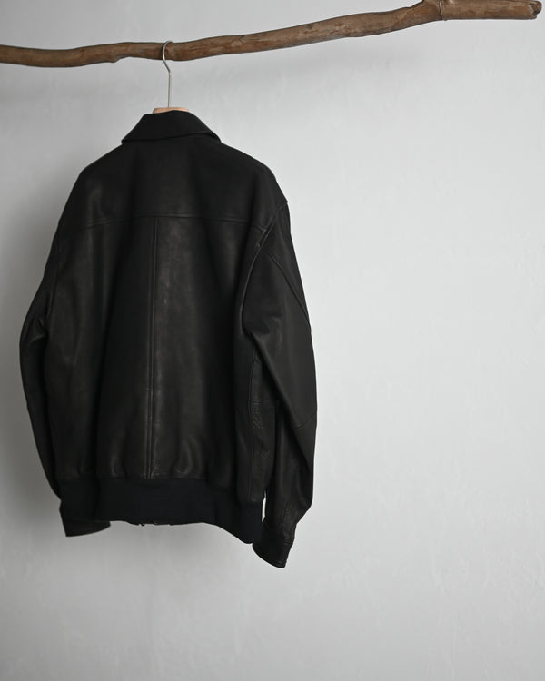CALF LEATHER FLIGHT JKT
