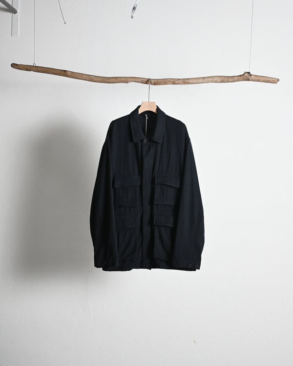 WASHED W/R CASH TWILL MIL-JKT