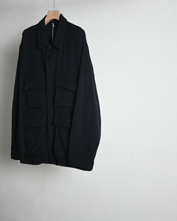 WASHED W/R CASH TWILL MIL-JKT