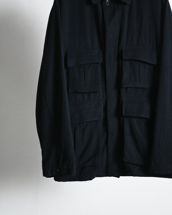 WASHED W/R CASH TWILL MIL-JKT