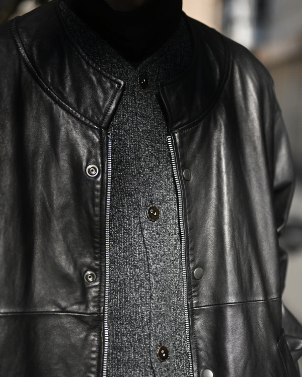 leather ns jkt, fade black