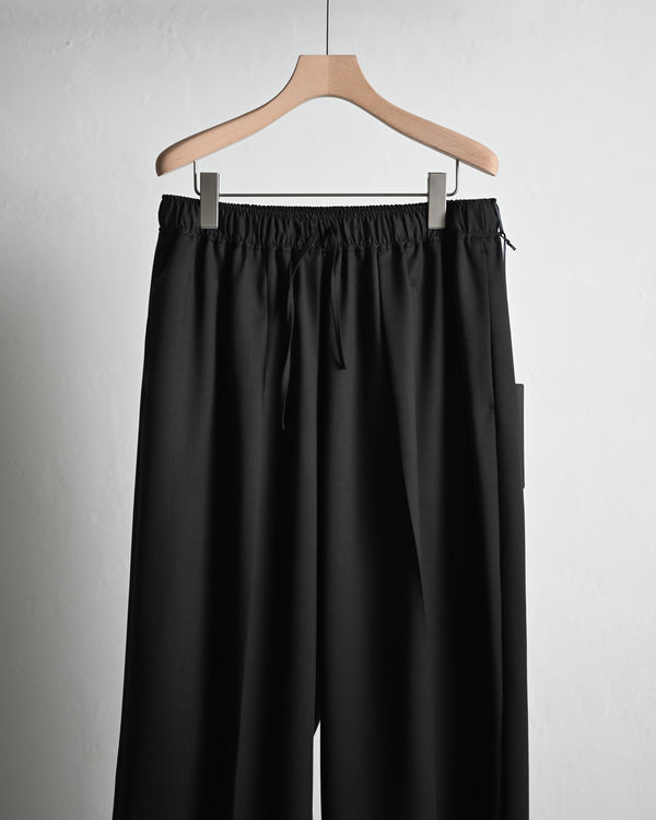 WOOL TWILL EXTRA WIDE TROUSERS