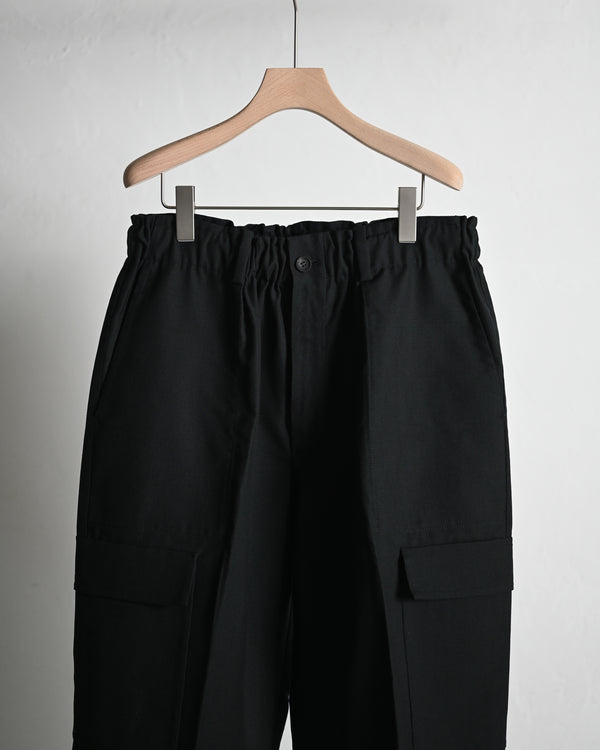 WOOL SILK REVER CARGO TROUSERS