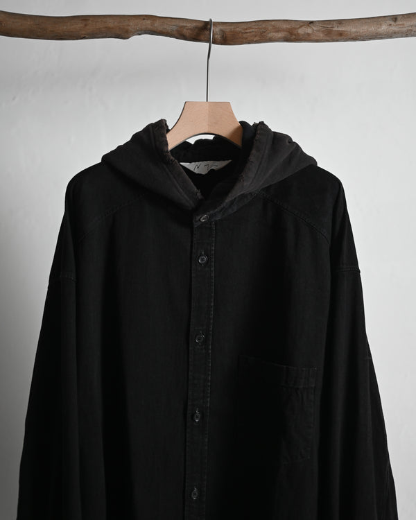DENIM HOODIE SHIRT