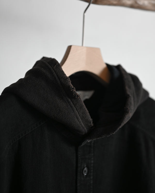 DENIM HOODIE SHIRT