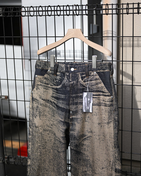 x-ray jacquard denim trouser