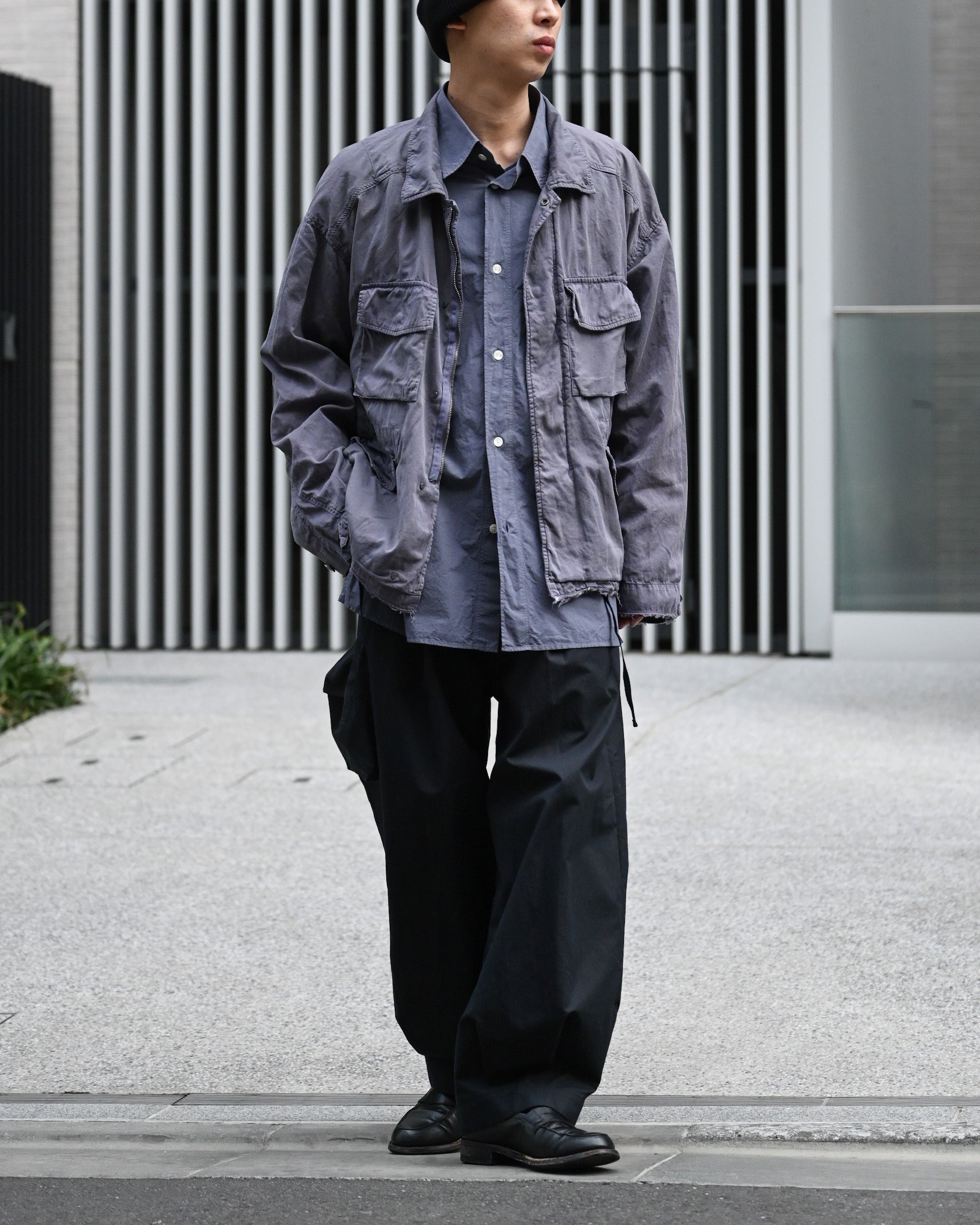 ANCELLM アンセルム - AGING FIELD JACKET, navy – coelacanth