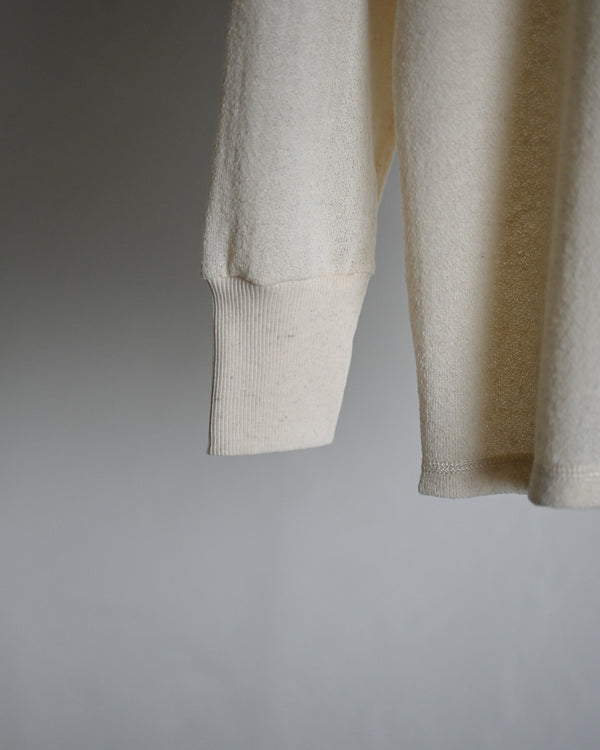 BACK CREPE JERSEY / CREW NECK LONG SLEEVE, ecru