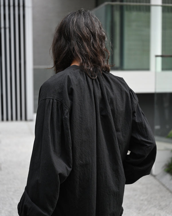 SMOCK-black, canvas linen