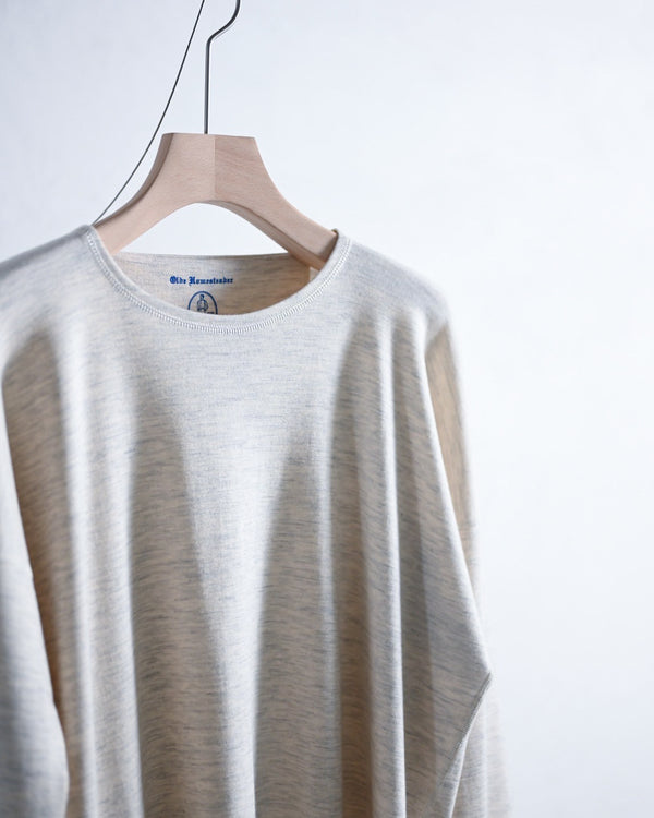 CASHMERE INTERLOCK CREW NECK LONG SLEEVE