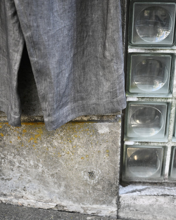 Sumi-Dyed Linen Wide Pants