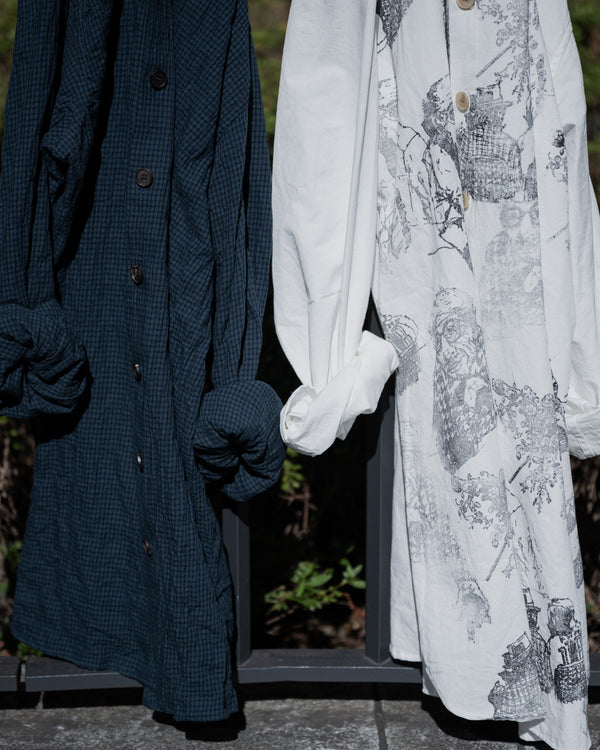 Ex. RELAXED FIT SHIRT, shearling twill check