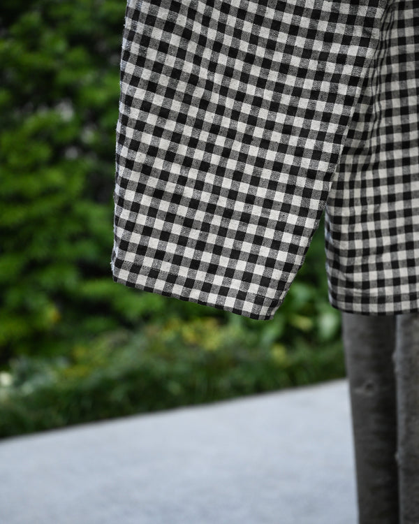 BAGGY EASY PANTS, linen×cotton×silk, gingham