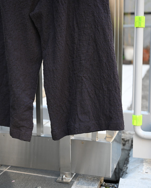 EX. BAGGY PANTS, slub yarn dobby cloth