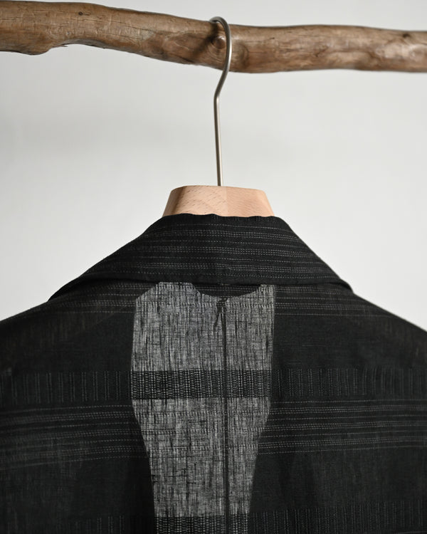 MULTI STRIPED OVER SH-JKT, black