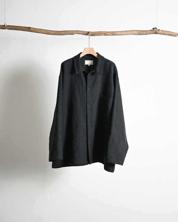 WORK SHIRT, max high count hemp, black