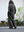 BELTED CREPE TUCK SLACKS, brown