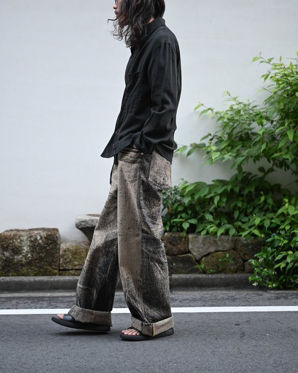 x-ray jacquard denim trouser