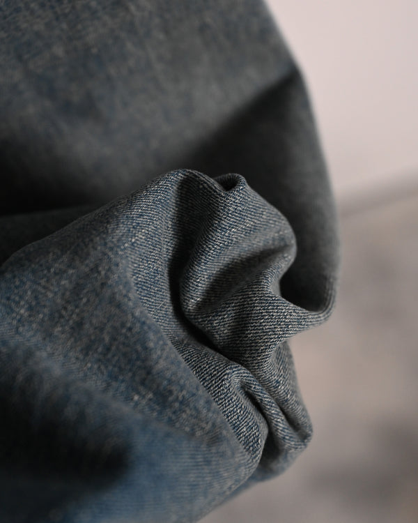 5POCKT BAGGY PANTS, raw denim, fade indigo
